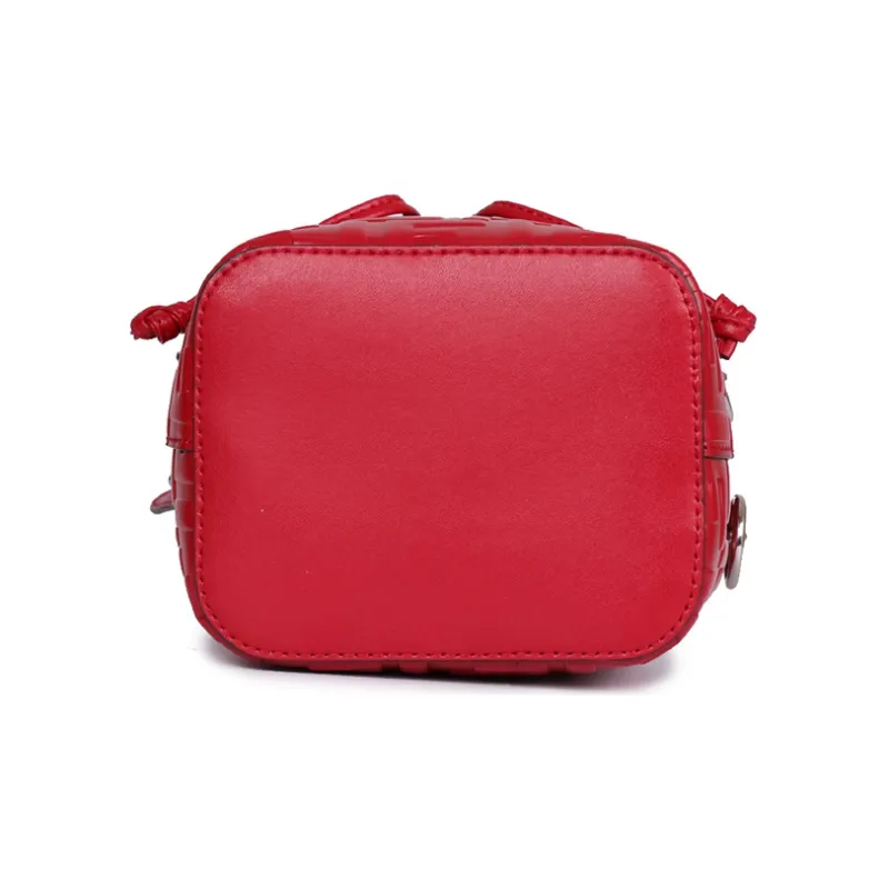 FENDI Mon Tresor Calfskin Bucket Bag, Handbag, Shoulder Bag, Crossbody Bag Mini Women's Red-3