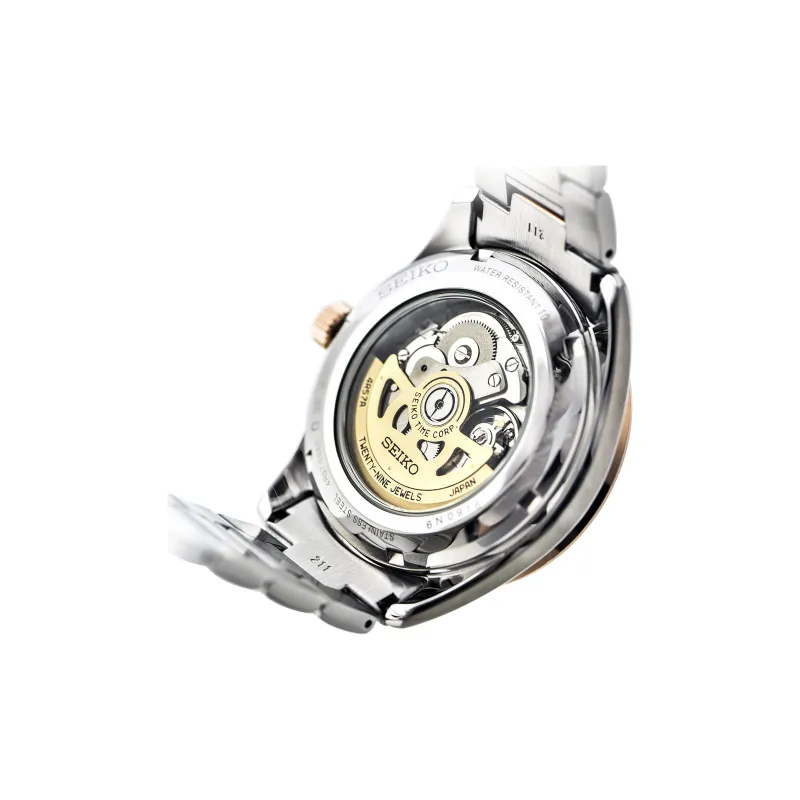 SEIKO Mechanical Movement Stainless Steel Strap Watch Men's Watches Black Dial SSA308J1-4