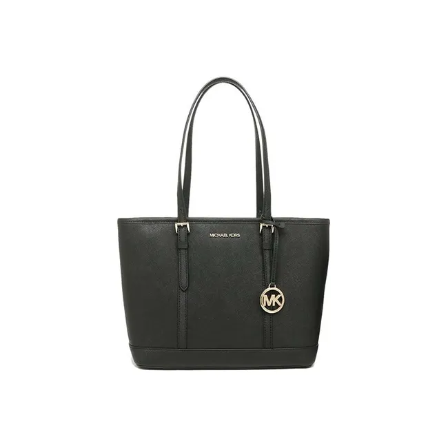MICHAEL KORS Jet SetJet Set Travel Cow Leather Tote Bag Shopping Bag Handbag Crossbody Bag Shoulder Bag Women's Black-0