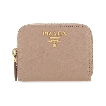 PRADA Leather Coin Purse Women's Pink