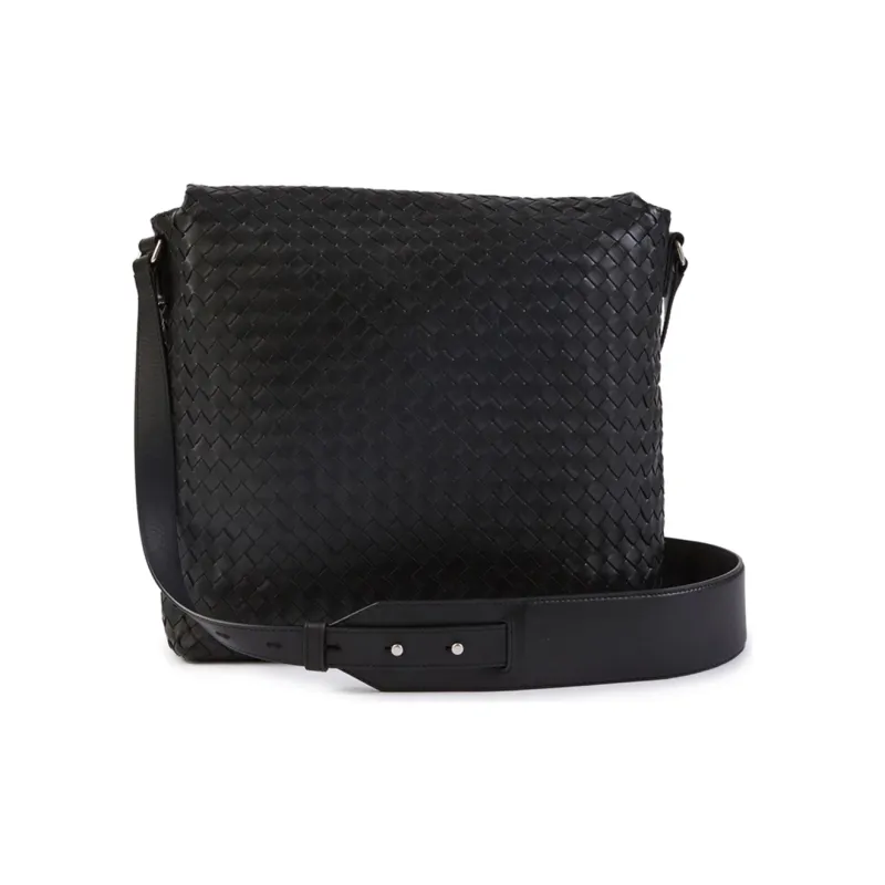 Bottega Veneta Cow Leather Envelope Bag Crossbody Bag Shoulder Bag Men's Black-2