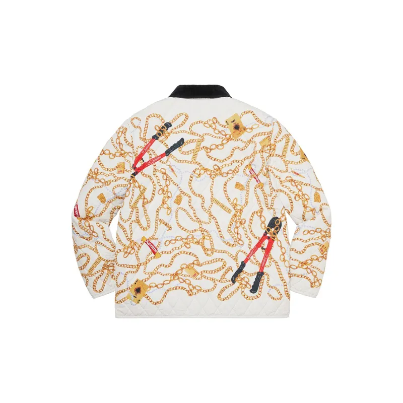 Supreme Chains Quilted Jacket - POIZON 