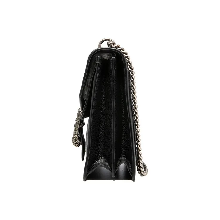 GUCCI Dionysus Leather Shoulder Bag Crossbody Bag Medium Size Women's Black-3