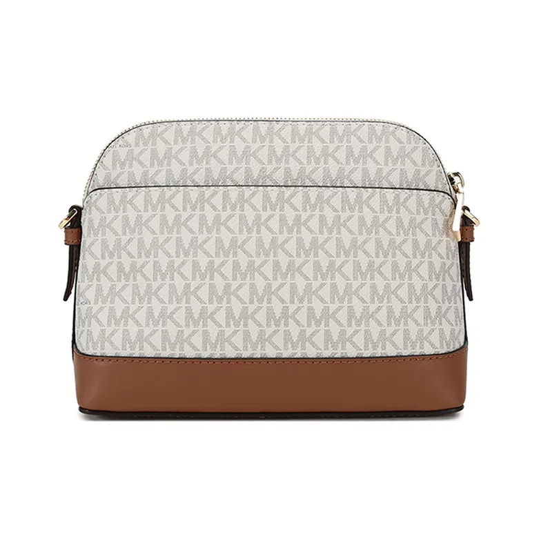 MICHAEL KORS Jet Set CharmJet Set Leather Dome Bag Crossbody Bag Large Size Women's Vanilla White-3