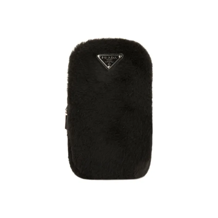 PRADA Shearling Material Shoulder Bag, Crossbody Bag Regular Women's Black-0