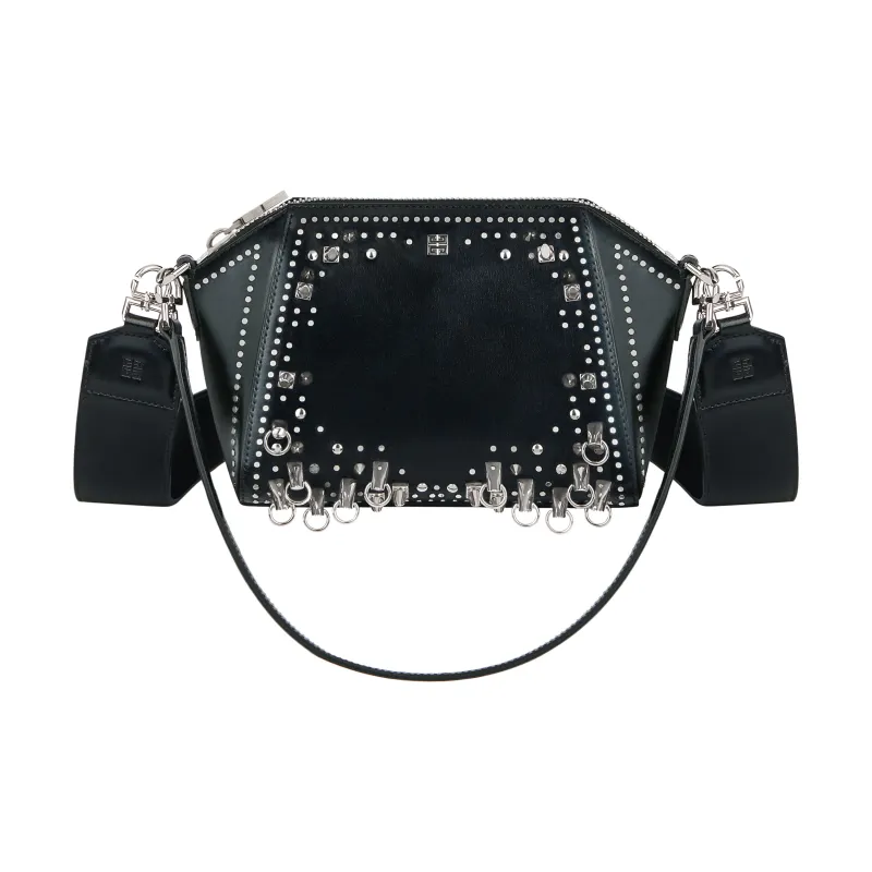Givenchy Antigona Smooth Calf Leather Handbag, Shoulder Bag, Crossbody Bag Women's Black-3