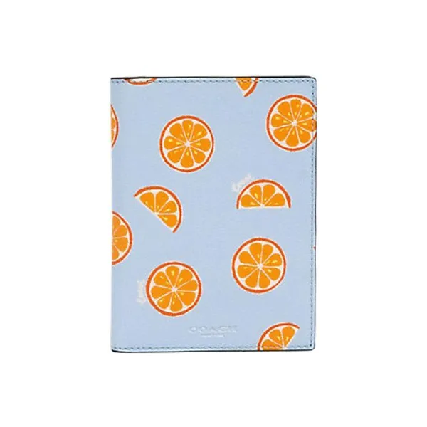 COACH Passport Case Passport Holders Blue-0