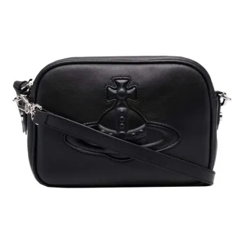 Vivienne Westwood Cow Leather Shoulder Bag Women's Black