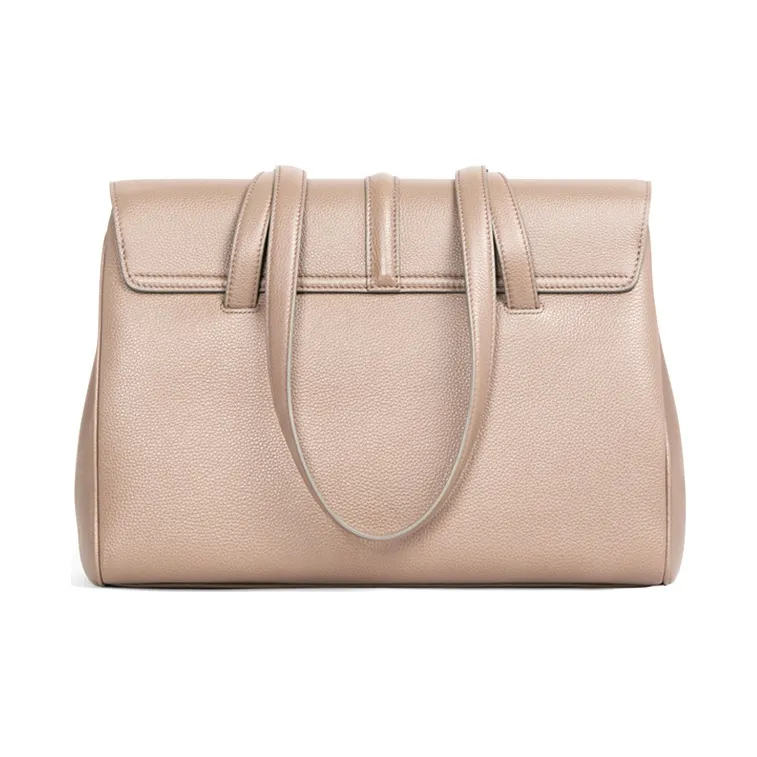 CELINE 16 Calfskin Portable Crossbody Bag Shoulder Bag Medium Size Women's Egg Stone Brown-3