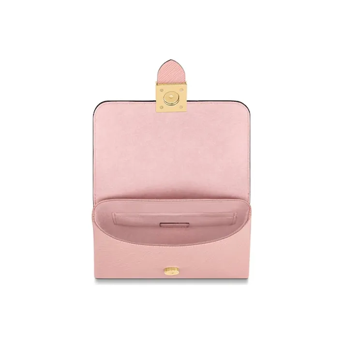 LOUIS VUITTON Locky Cow Leather Lockhead Handbag Women's Pink-3