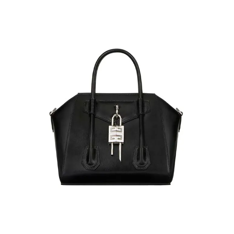 Givenchy Antigona Cow Leather Shoulder Bag Crossbody Bag Handbag Mini Women's Black-0