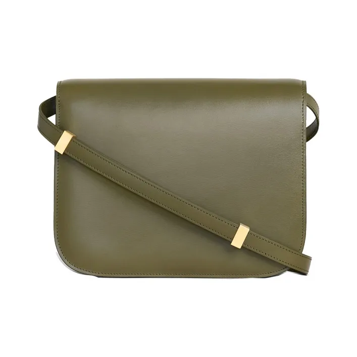 CELINE Classic Bo Polished Cow Leather Handbag, Square Bag, Shoulder Bag, Crossbody Bag Medium Size Women's-2