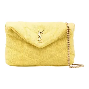 SAINT LAURENT Puffer Toy Bag Mini Women's Lemon Pie Yellow