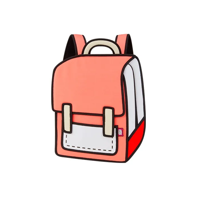 JumpFromPaper Polyester Comic Universe Backpack Handbag Regular Unisex Watermelon Red-1