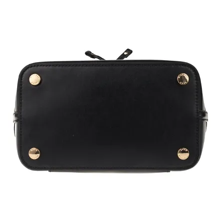 MICHAEL KORS Trista Cow Leather Handbag Shoulder Bag Crossbody Bag Medium Size Women's Black-3