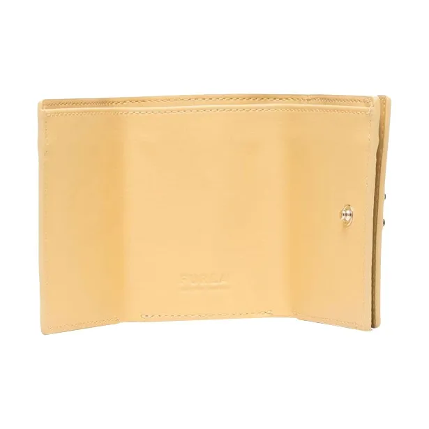 Furla 1927 Collection Artificial Leather Wallet Small Size Women's Yellow-2