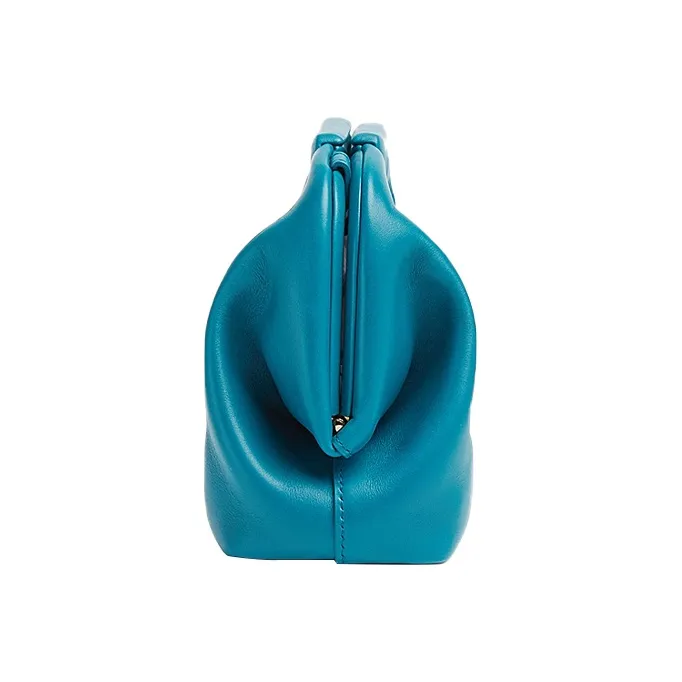 Bottega Veneta Calfskin One Shoulder Handbags Small Size Women's Wild Duck Green-1