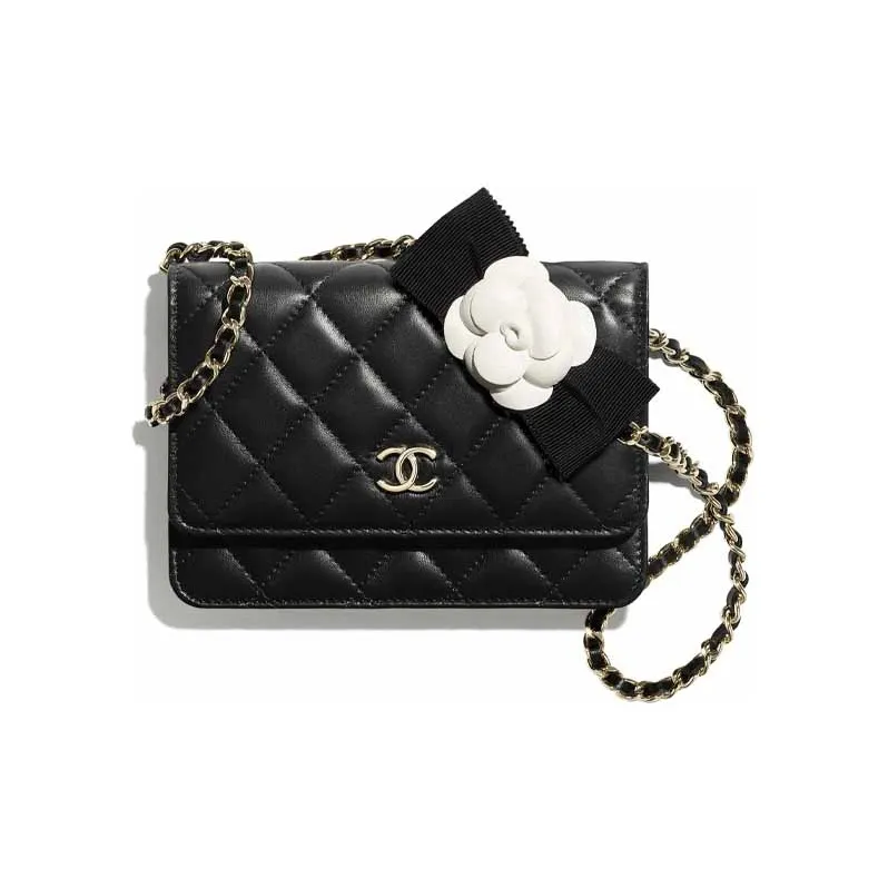 CHANEL Lambskin Flap Bag, Shoulder Bag, Crossbody Bag Trumpets Women's Black-0