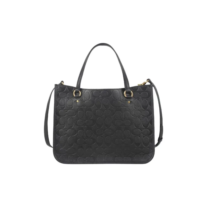 COACH Tyler Cow Leather Tote Bag Shoulder Bag Crossbody Bag Large Size Women's Black-3
