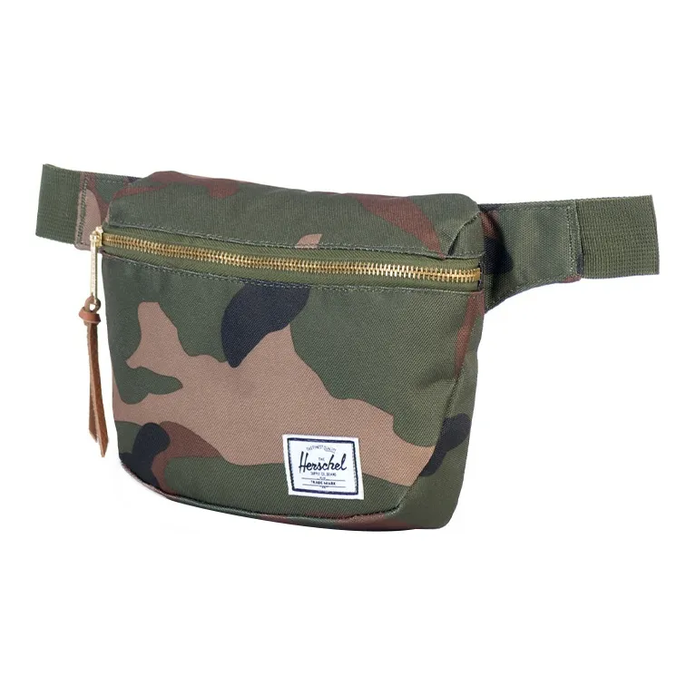 Herschel Polyester Cell Phone Pouch Sling Bag Fanny Pack Regular Unisex Classic Forest Green Camouflage-1