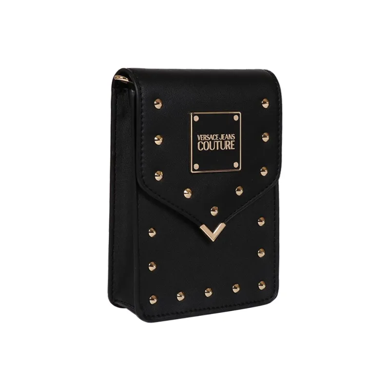 VERSACE Polyurethane Shoulder Bag Crossbody Bag Women's Black-2