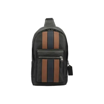 COACH West Leather Crossbody Bags Shoulder Bags Sling Bags Small Size Men's Black Brown Multicolor