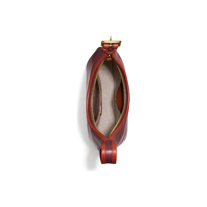 COACH Ergo Leather Shoulder Bag, Crossbody Bag Women's Burgundy-3
