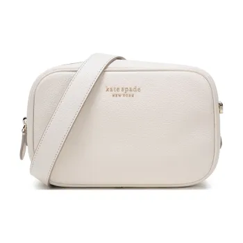 Kate Spade Astrid Cow Leather Camera Bags Crossbody Bag Shoulder Bag Women's Parchment White