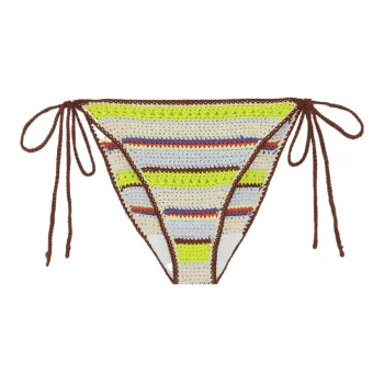 GANNI Crochet Striped Bikini Bottom