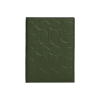 COACH Passport Case Passport Holders Copper Green