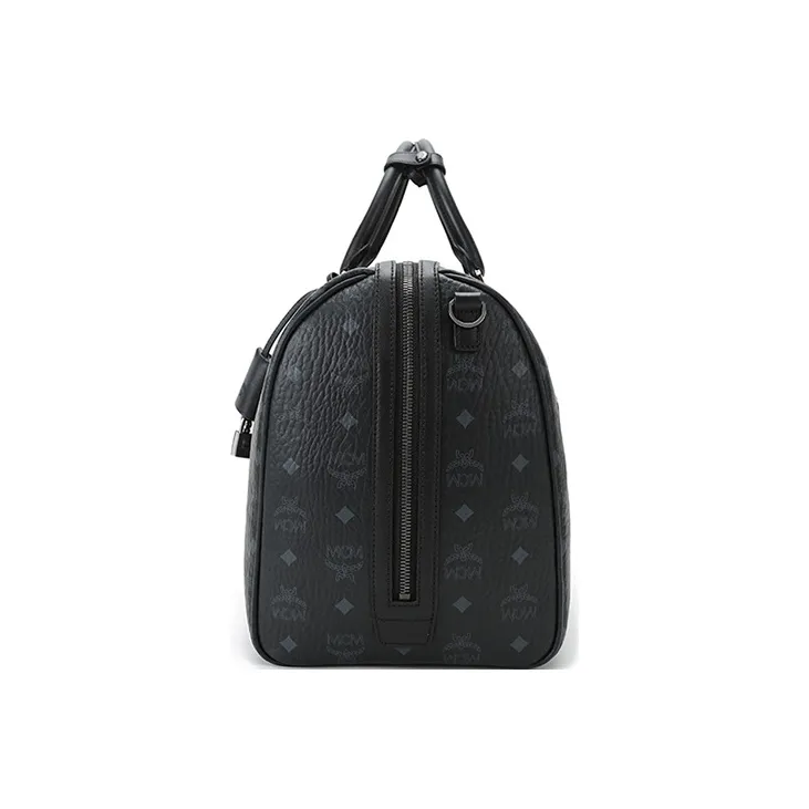 MCM Canvas With Nappa Leather Travel Bag Unisex-2