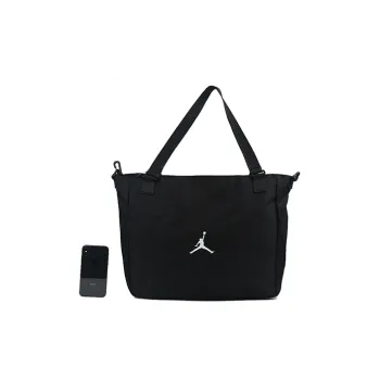 Jordan Fabric Tote Bag, Shopping Bag, Laptop Bag, Portable Crossbody Bag, Shoulder Bag Regular Unisex Black
