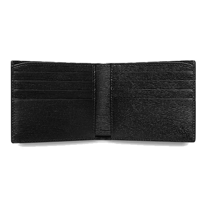 GUCCI Leather Wallet Money Clip Card Holder Men's Black-2