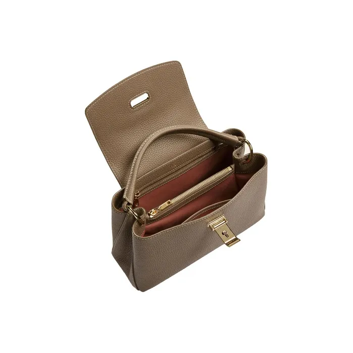 BALLY Layka Cow Leather Crossbody Bags Handbags Small Size Women's Brown-2