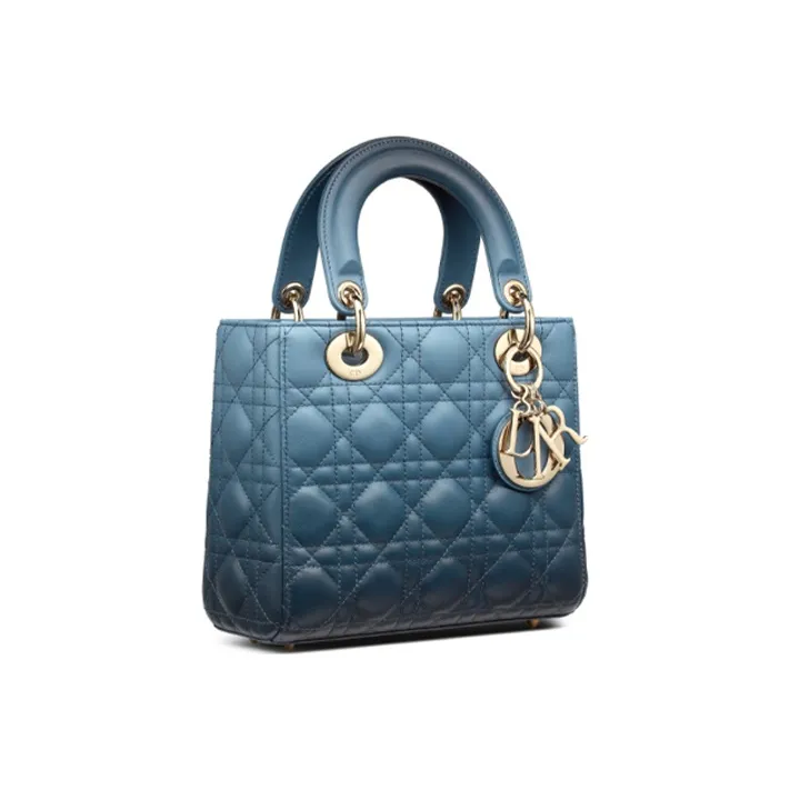 DIOR Lady Dior Sheepskin Dior Bag Handbag Crossbody Bag Women's Indigo Gradient Effect-1