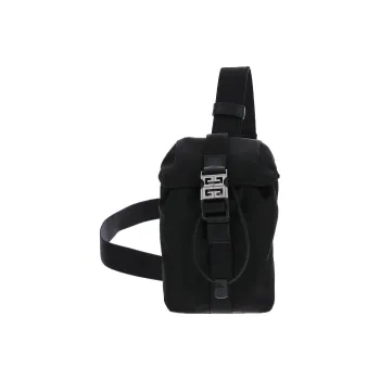 GIVENCHY Nylon Fabric Shoulder Bag Crossbody Bag Men's Black