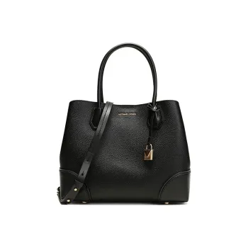 MICHAEL KORS Mercer Gallery Bucket Cow Leather Portable Crossbody Bag Shoulder Bag Medium Size Women's Black