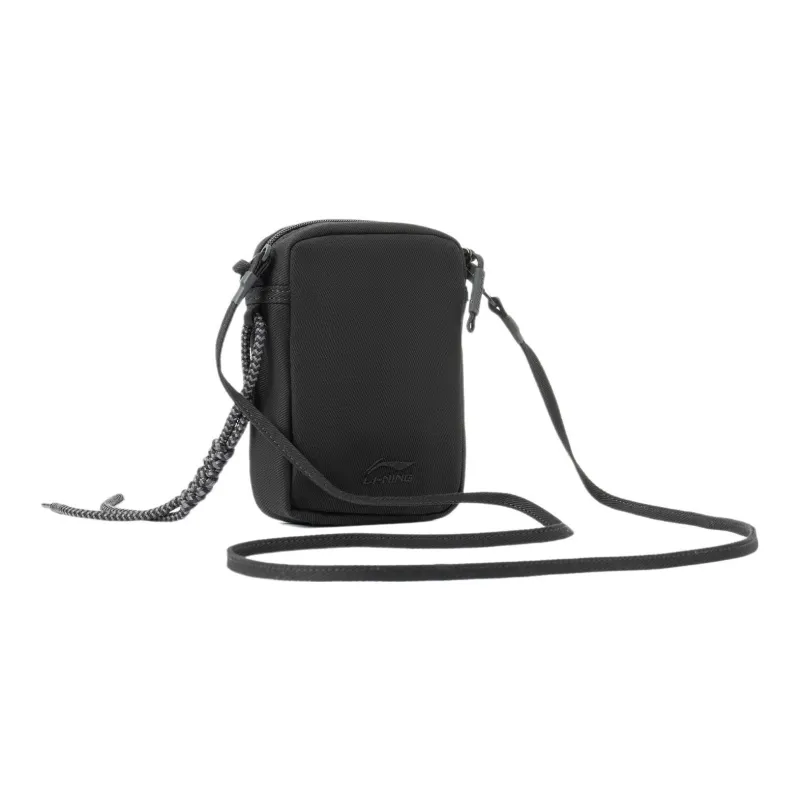 LiNing Skateboard Cotton Shoulder Bag Crossbody Bag Unisex Black-1