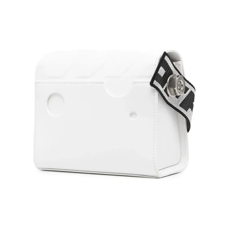 OFF WHITE Binder 18 Shoulder Bag SS22 Diag Embossed White Black-1