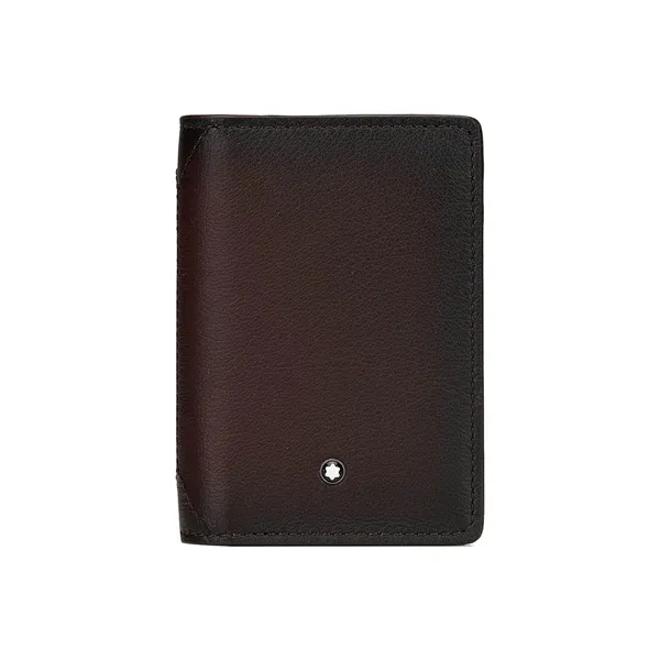 MONTBLANC Leather Wallets Card Holders Men's Dark Red-0