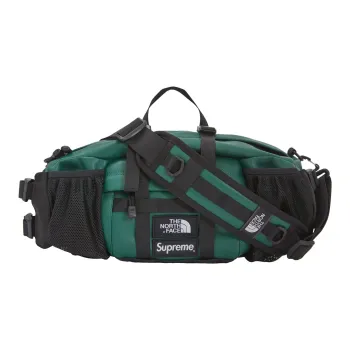 Supreme The North Face Collaboration Leather Sling Bag, Crossbody Bag, Fanny Pack Regular Unisex Dark Green