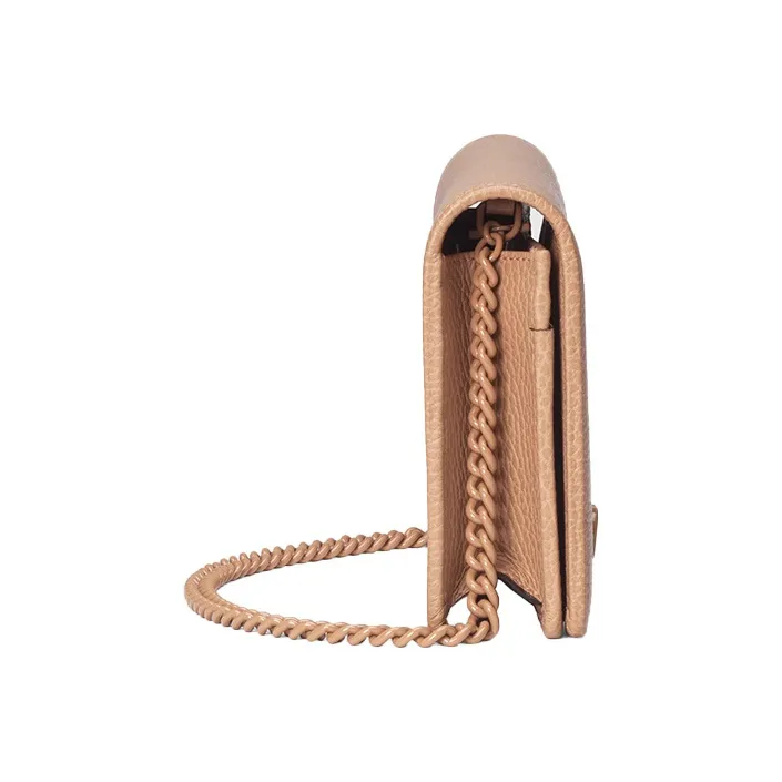 GUCCI Marmont Leather Wallet, Shoulder Bag, Crossbody Bag Women's Rose Beige/Milk Tea-2