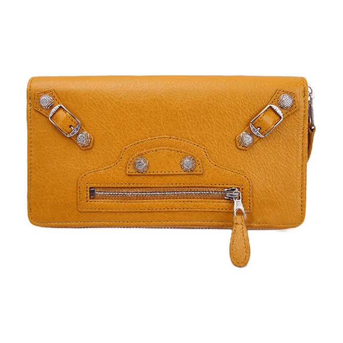 Balenciaga Sheepskin Wallet Regular Women's Yellow-0