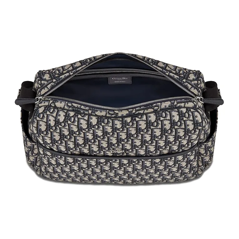 DIOR Canvas Toiletry Bag, Shoulder Bag, Crossbody Bag Unisex Blue-2