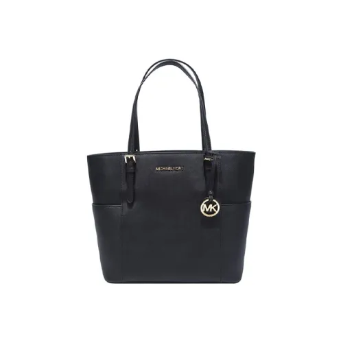 MICHAEL KORS Jet Set Cow Leather Portable One Shoulder details Women's Black