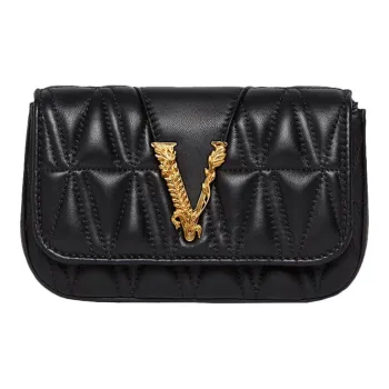 FANSIZHE Sheepskin Evening Party Bag Crossbody Bag Shoulder Bag Women's Black
