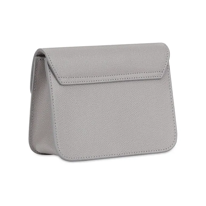 Furla Metropolis Collection Cow Leather Small Square Bag Crossbody Bags Mini Women's Gray-1