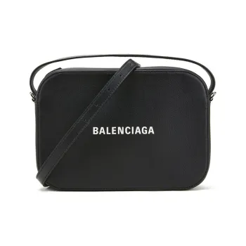 Balenciaga Grain Calfskin Camera Bag, Shoulder Bag, Crossbody Bag Large Size Men's Black