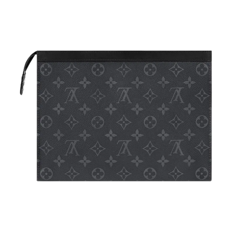 LOUIS VUITTON Pochette Voyage Canvas Toiletry Bag Clutch Medium Size Men's Black-3
