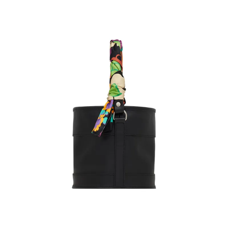 SAINT LAURENT Smooth Leather Bucket Bags Shoulder Bags Small Size Women's Black-2